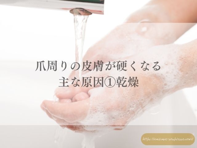 ネイリスト　健康な指先　爪周りの皮膚　硬くなる　原因　対処法